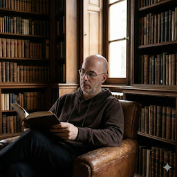 Me reading intently according to Nano Banana